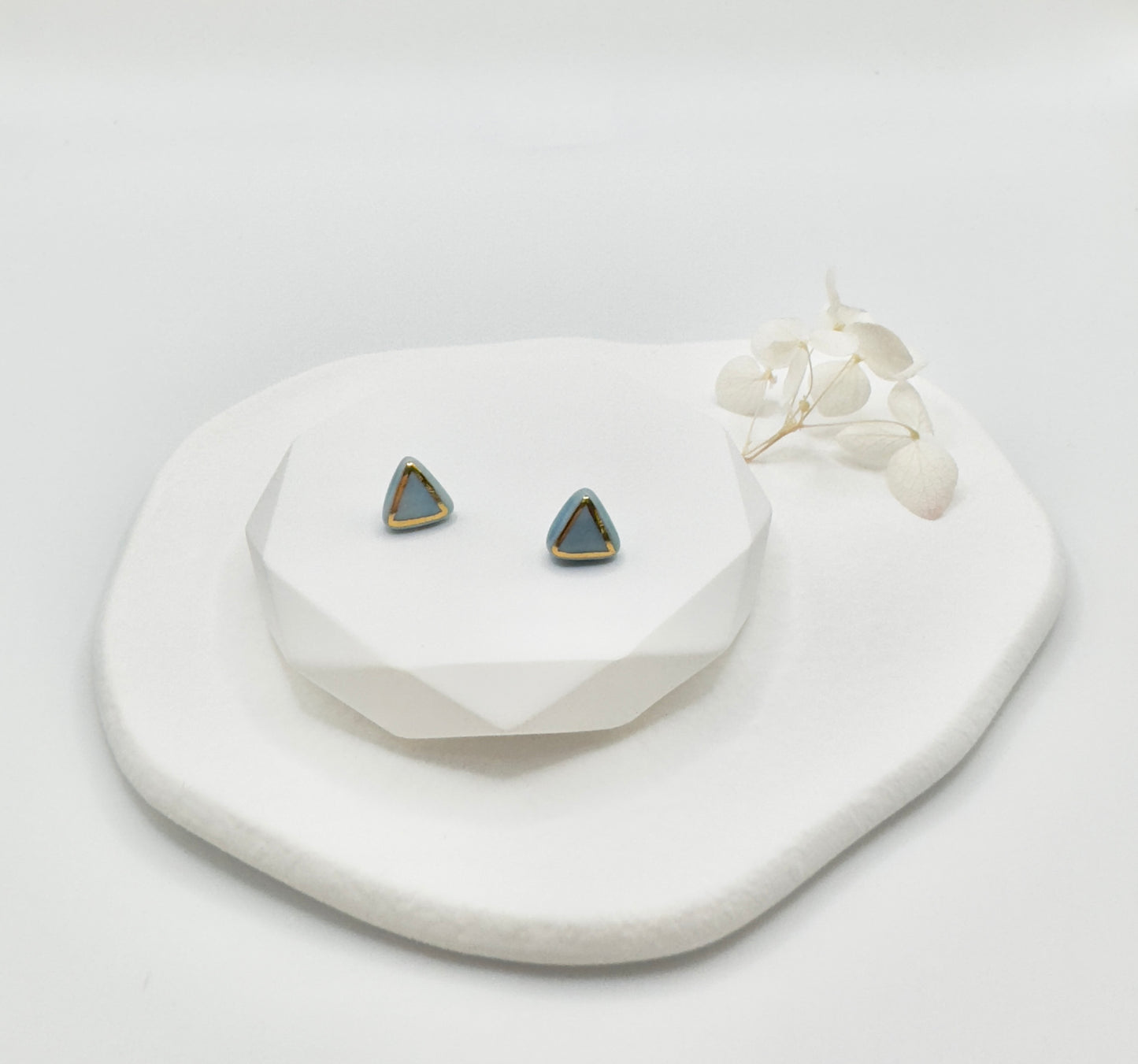 Triby Porcelain Earrings - Sky Blue