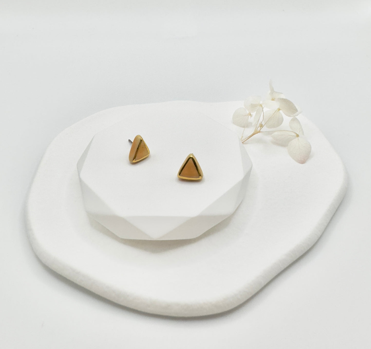 Triby Porcelain Earrings - Yellow