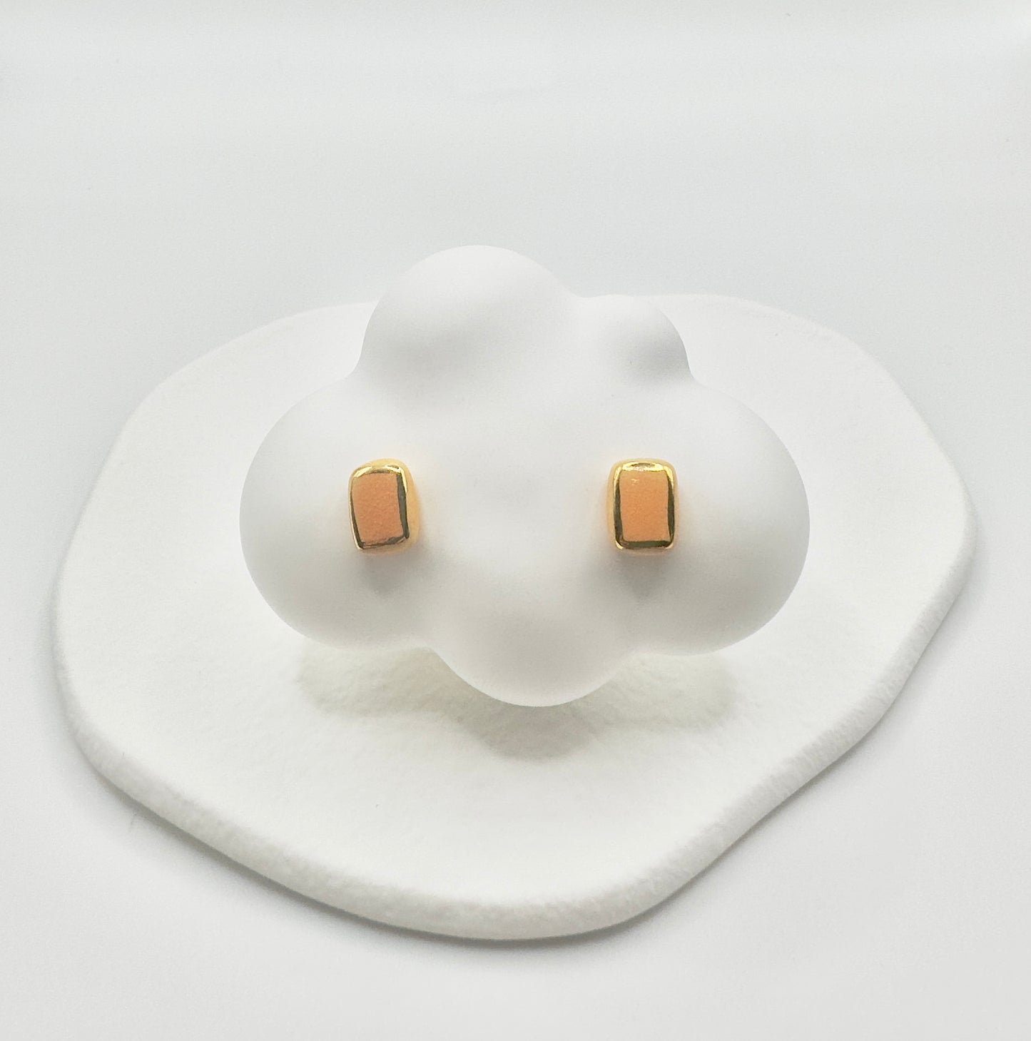 Cubie Porcelain Earrings - Yellow